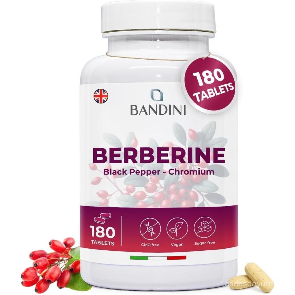 Thai® Berberine Pure Liều lượng cao | 180 Viên Vegan - Berberin HCL từ Berberis Aristata 97% + Tiêu 