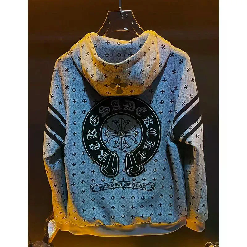 Áo khoác nam NB64GG Chrome Hearts 2025 - Thêu full-in, có mũ trùm đầu