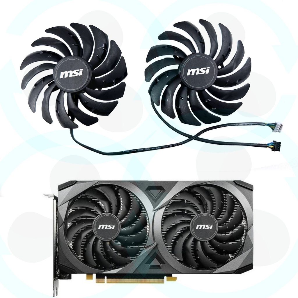 [Quạt làm mát máy tính] Quạt làm mát Card đồ họa MSI RTX3050 3060 3070 6600XT VENTUS 2X Mega Artist