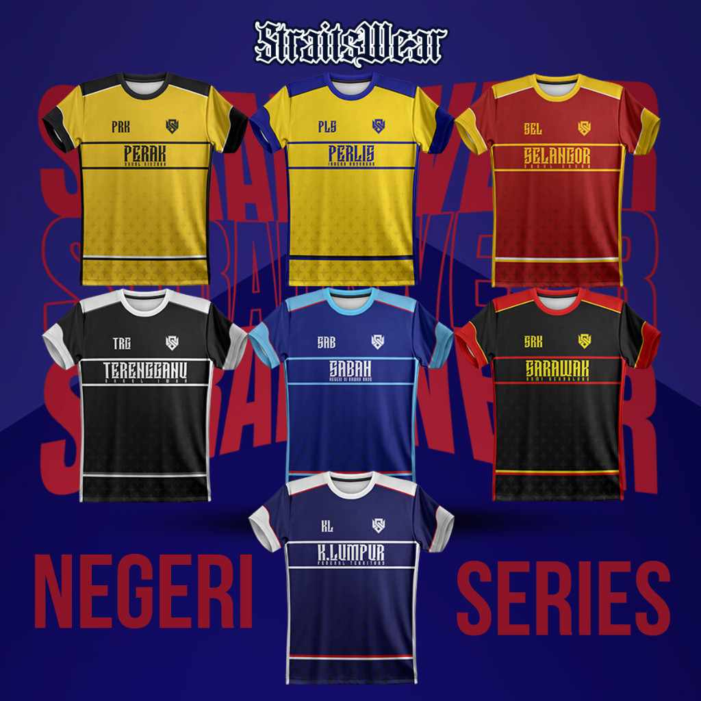 Straitswear Negeri Series Part2 Size Xs - 8xl Có Thể Tùy Chỉnh Số Tên