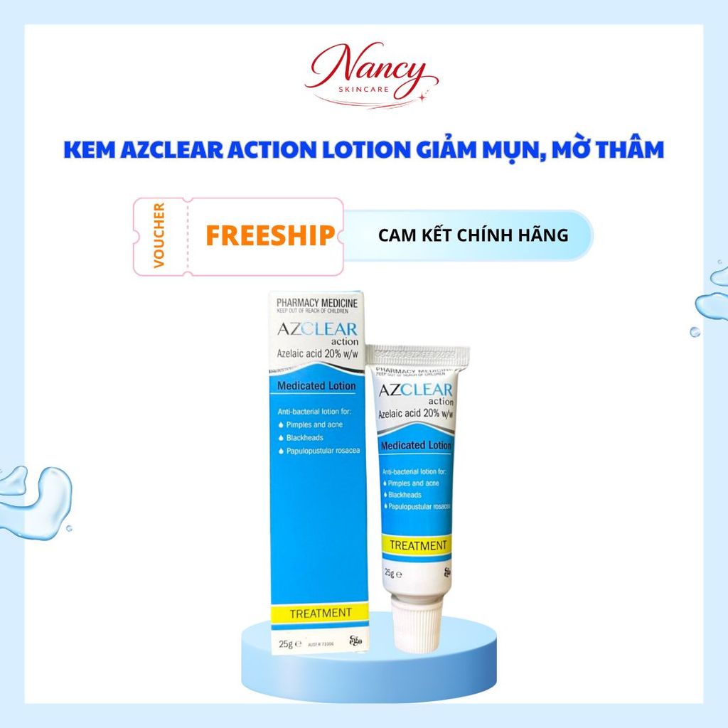 Kem Azclear Action Lotion giảm mụn, mờ thâm 25gr
