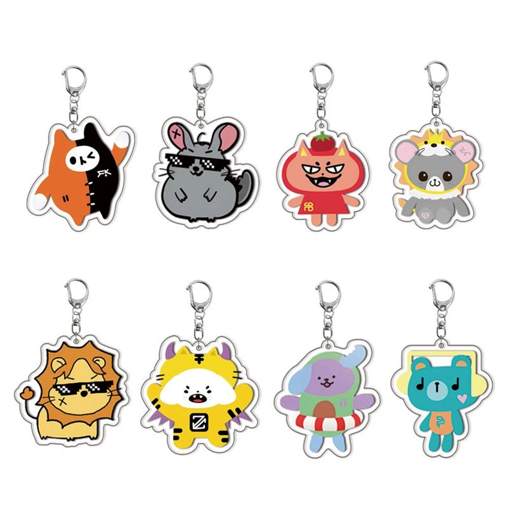 Móc khóa Acrylic GMMTV JimmySea PerthChimon ForceBook GeminiFourth mascot linh vật dễ thương quà tặn