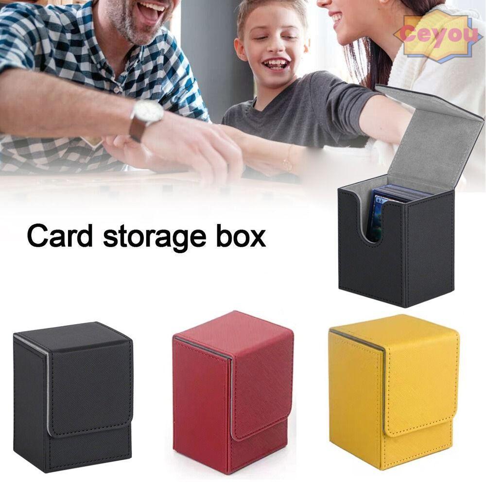 CEYOU Game MTG Trading Card Holder, Storage Organizer Deck Box, Box Collected Game Box PU Card Deck 