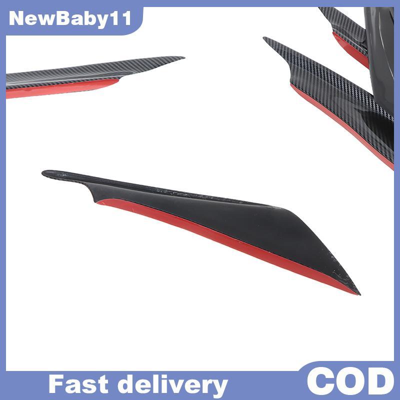 NY 4 Sợi Carbon Xe Ốp Lưng Vây Canard Bộ Chia Khuếch Tán Cánh Gió Air NBaby