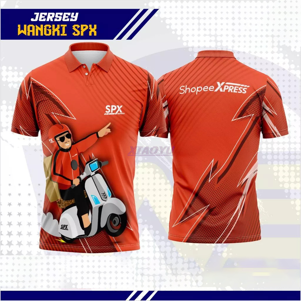 Parama |SPX Express Jersey Full Print Cool J & t Package Quần áo lái xe chuyển phát nhanh