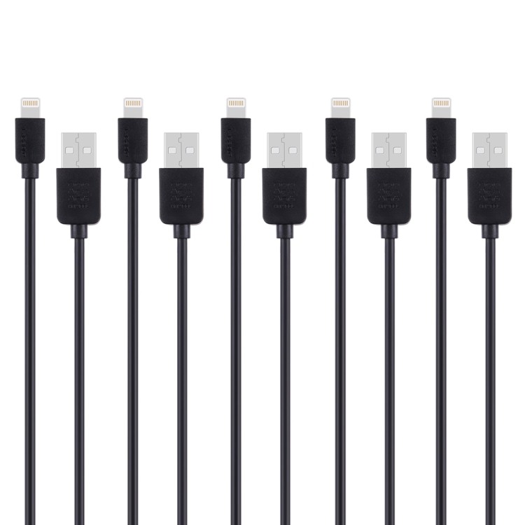 Để giao hàng 5 CÁI HAWEEL 1m Tốc độ cao 8 pin sang USB Đồng bộ hóa và Bộ cáp sạc cho iPhone, iPad (Đ