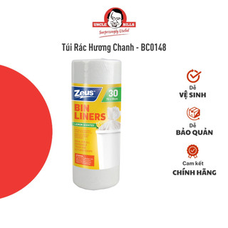 Túi rác màu trắng với hương chanh uncle bills bc0148
