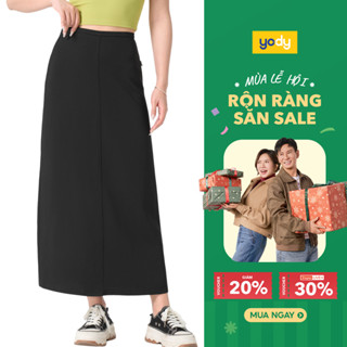   sale  Chân váy suông dài nữ YODY xẻ tà sau vải Tuysi hàn dày dặn thiết kế trẻ trung năng động CVN6228 