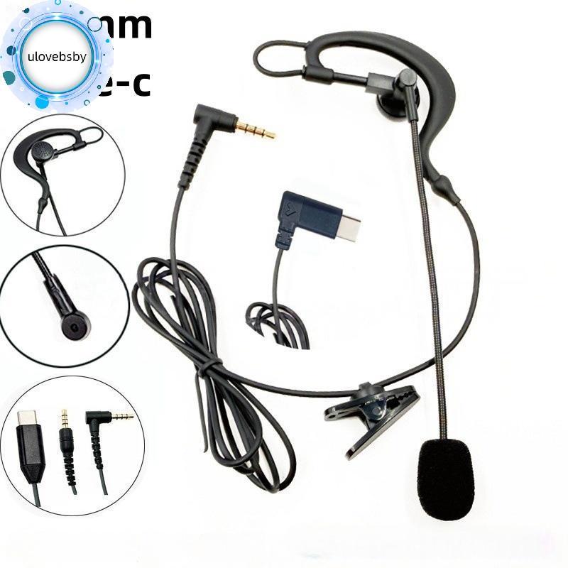 Ulovebsby 1 Cái Tai Treo Loại Trọng Tài Tai Nghe 3.5mm / Type-C Giao Diện Cho V6 Pro + Mũ Bảo Hiểm X