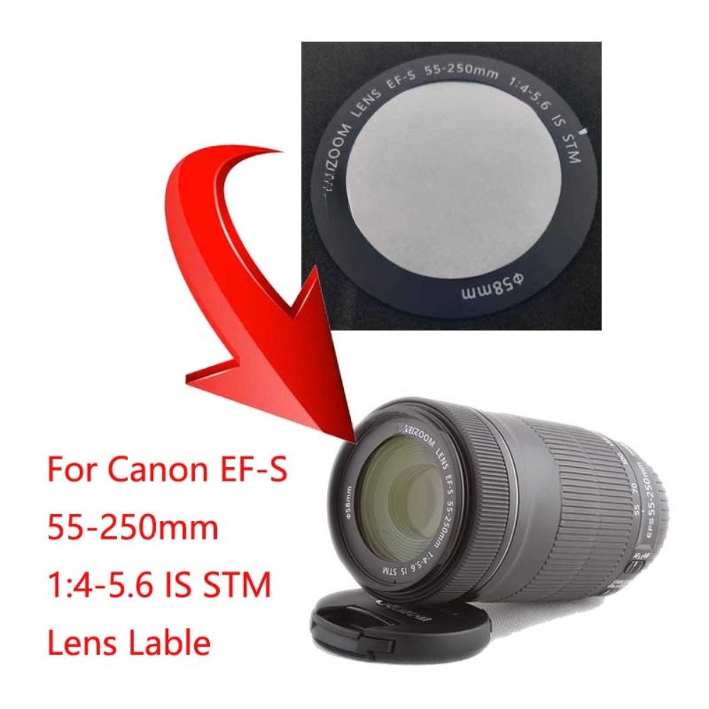 Mới Mặt Trước Ống Kính Áp Lực Vòng Trang Trí Nhãn Cho Canon EF-S 55-250mm IS STM Và EF-S 55-250mm II