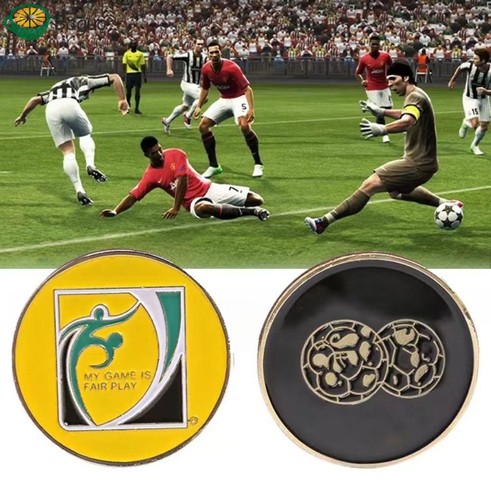 BAGUO Soccer Flip Coin - Hợp Kim Kim Loại, Đồ Dùng Bóng Đá Cho Trọng Tài, Phù Hợp Trẻ Em và Người Lớ