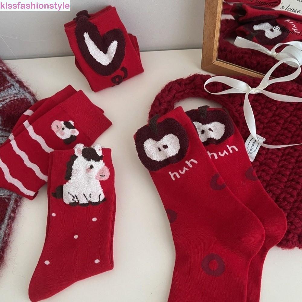 KISSFASHIONSTYLE Tất Năm Mới, Phim Hoạt Hình Ngựa Giữa Ống Cung Hoàng Đạo Tất Năm Ngựa, Trái Cây Cot