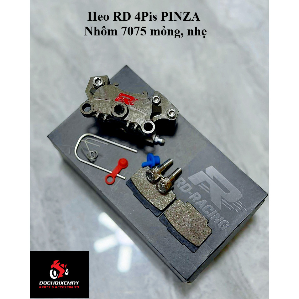 Heo Dầu RD Speed Pinza 4 Pis Nhôm 7075 – Phanh Mạnh, Tản Nhiệt Tốt – Hàng Chính Hãng BH 12 Tháng