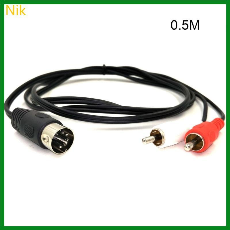 Extension Cable 5 Pin DIN Male to 2RCA Male Video TV Lead Converter Cable