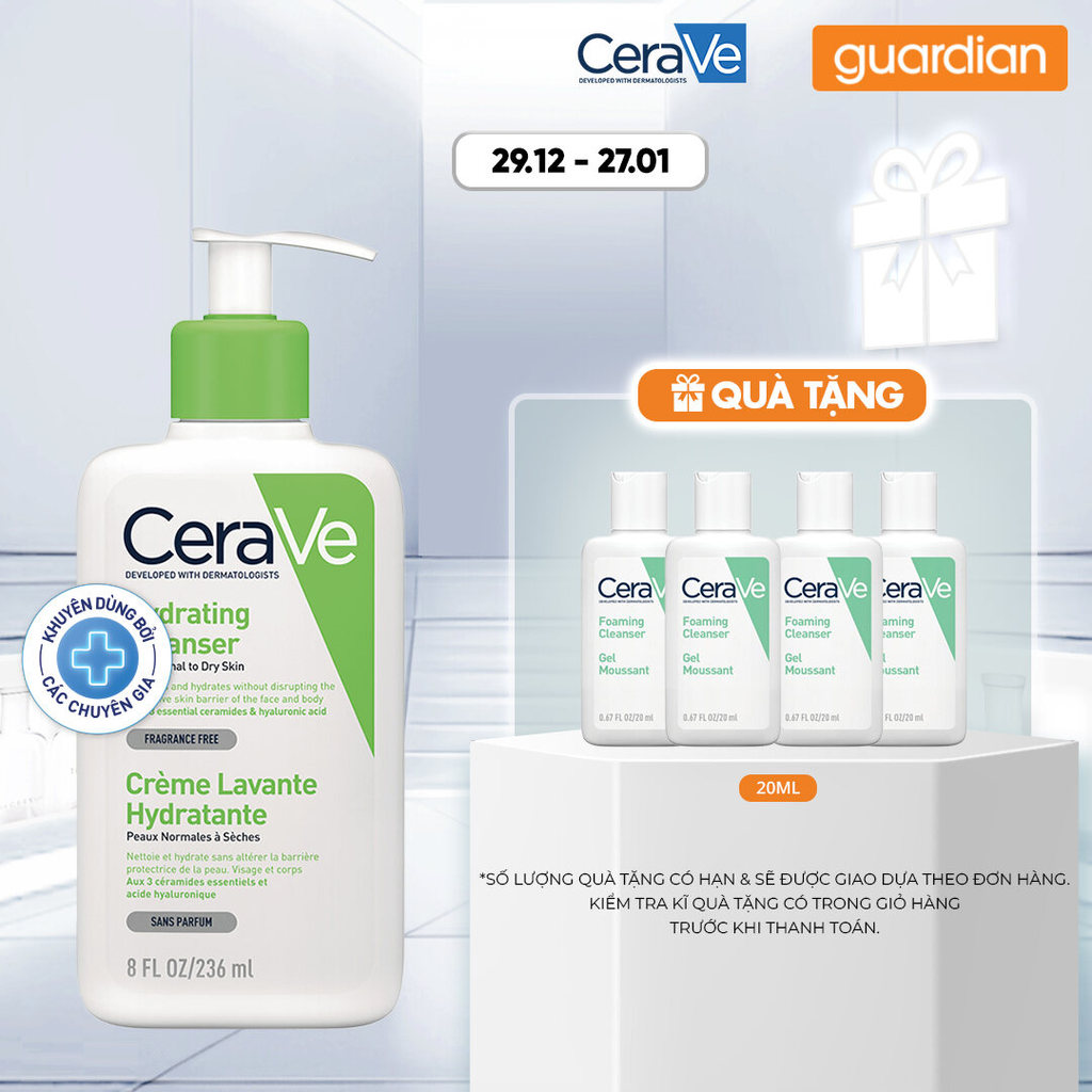 Sữa Rửa Mặt Làm Sạch & Cấp Ẩm Dành Cho Da Thường Và Da Khô Cerave 236Ml