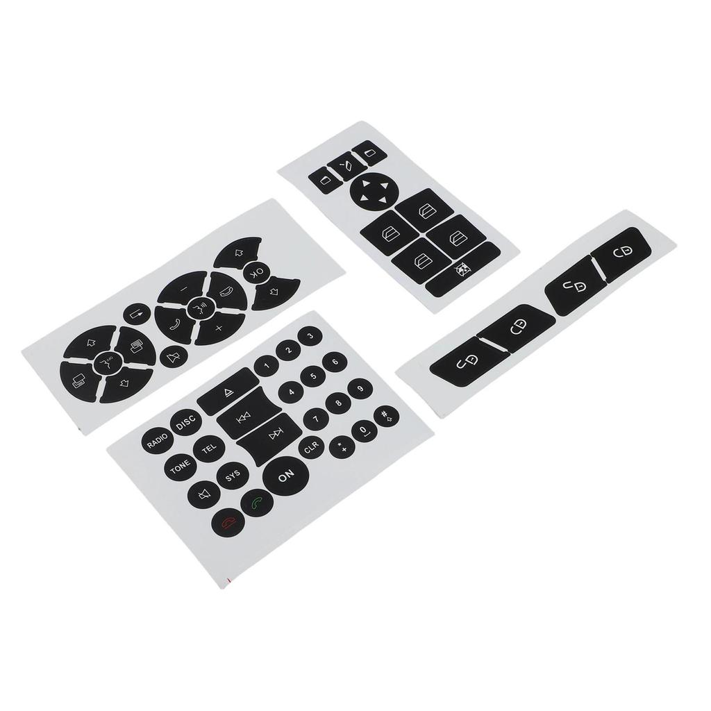 Miếng Dán Nút Điều Khiển Vô Lăng Xe Hơi Mercedes E-Class GLK 2007-14