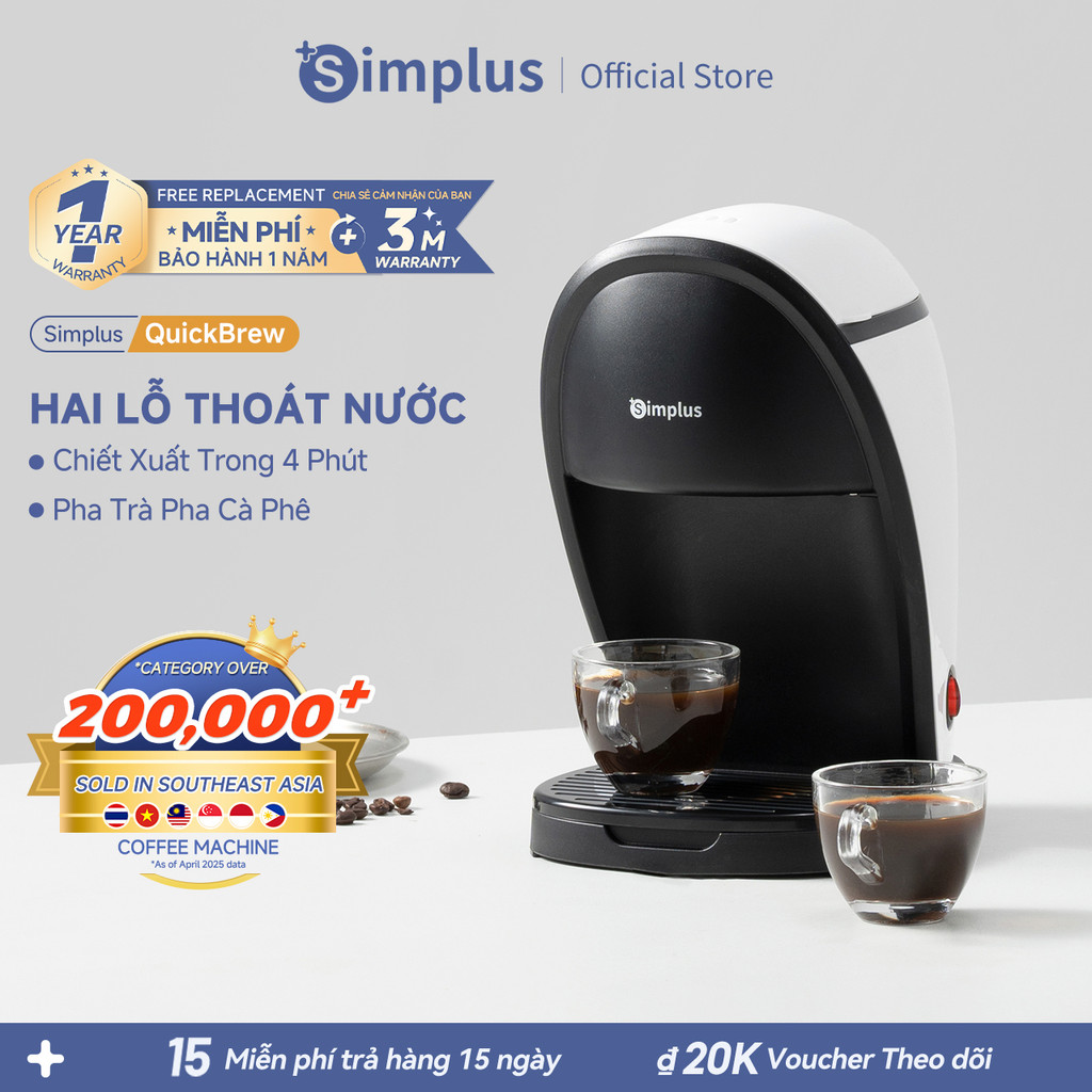 Simplus Máy Pha Cà Phê Dung Tích 250mL Hai Lỗ Thoát Nước KFJH018 phin cà phê- Bảo Hành 1 Năm 1 Đổi 1