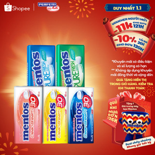  COMBO 2 hộp thiếc kẹo Ngậm Không Đường Mentos Clean Breath  nhiều hương  cho hơi thở thơm mát trong suốt 30 phút 