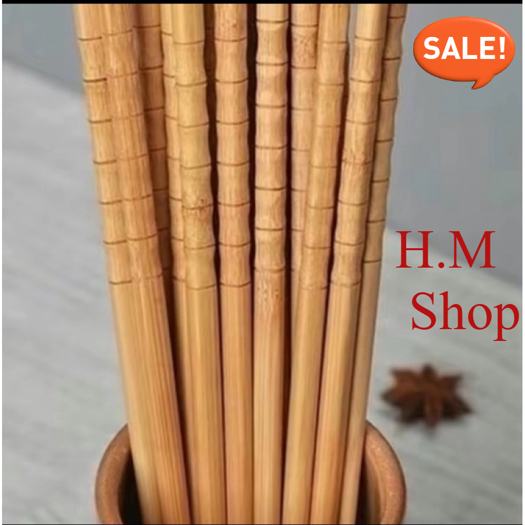 Đũa Tre Già Tây Bắc Đốt Trúc - Set 30-50 đôi Đũa tre Thánh Gióng, An toàn tiện lợi