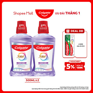   MỚI  Nước súc miệng Colgate Total Gum Care 500ml - Loại bỏ 99,9% vi khuẩn kháng khuẩn dài lâu suốt 24 giờ 