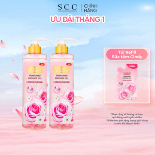  Combo 2 Sữa tắm nước hoa Cindy Bloom Aroma Flower hương ngọt ngào nữ tính 640g chai 