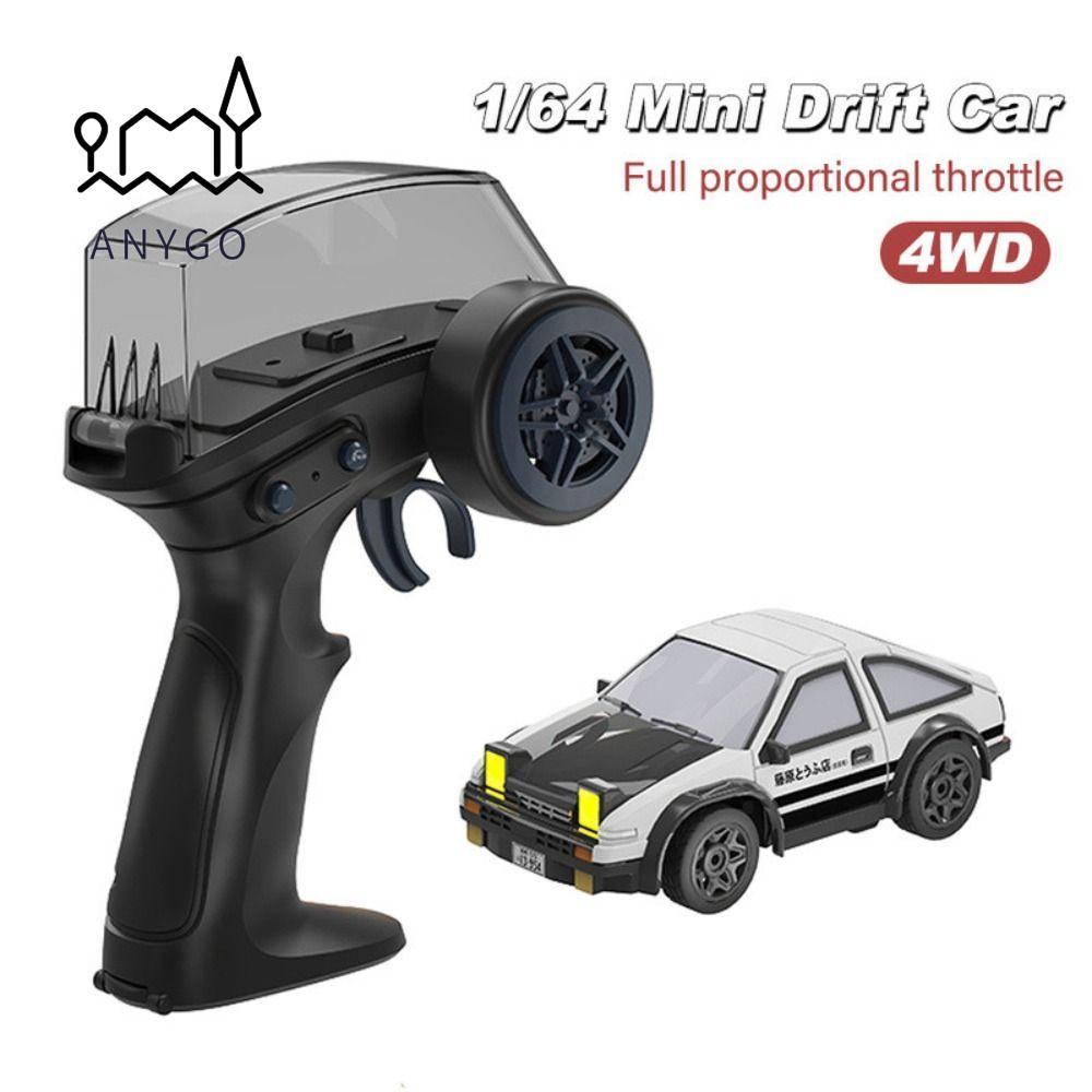 YRBWDYZDH RC Drift Car, Nhựa Đen Trắng RC Đóng Thế Ô Tô, Đua Xe Điện Thể Thao 1 / 64 MINI AE86 Xe Đồ