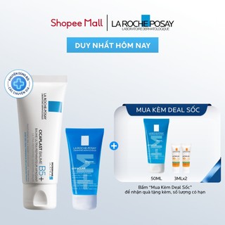  Bộ đôi dưỡng ẩm phục hồi Cicaplast Baume B5+ 40ml & sữa rửa mặt làm sạch La Roche-Posay 15ml 