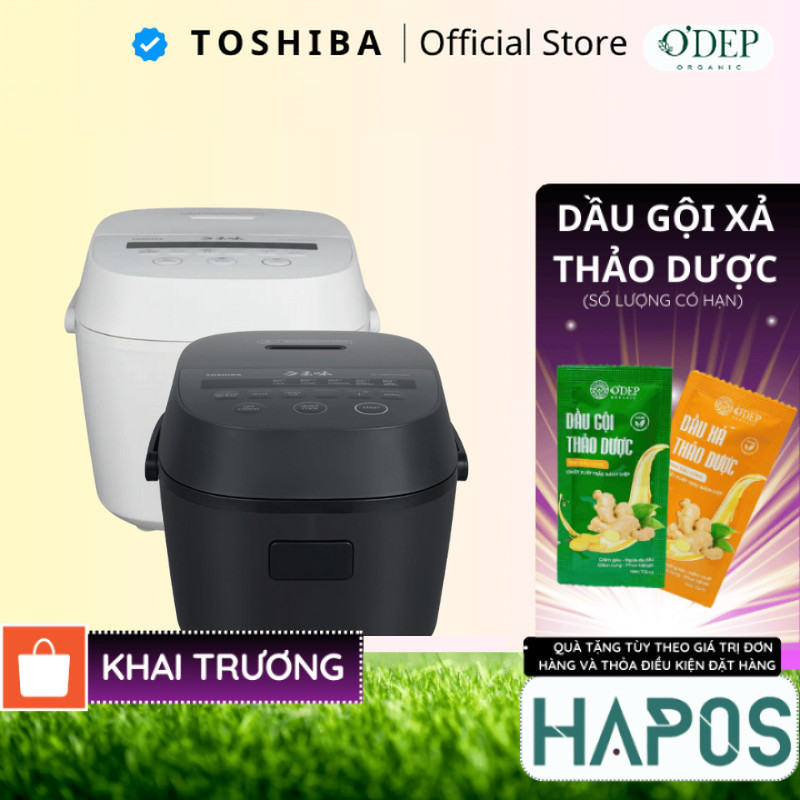 Nồi cơm điện tử Toshiba 1 Lít / 1.8 Lít RC-18DR5UVN(W)/RC-10DR5UVN - Hàng chính hãng. - HAPOS HSA