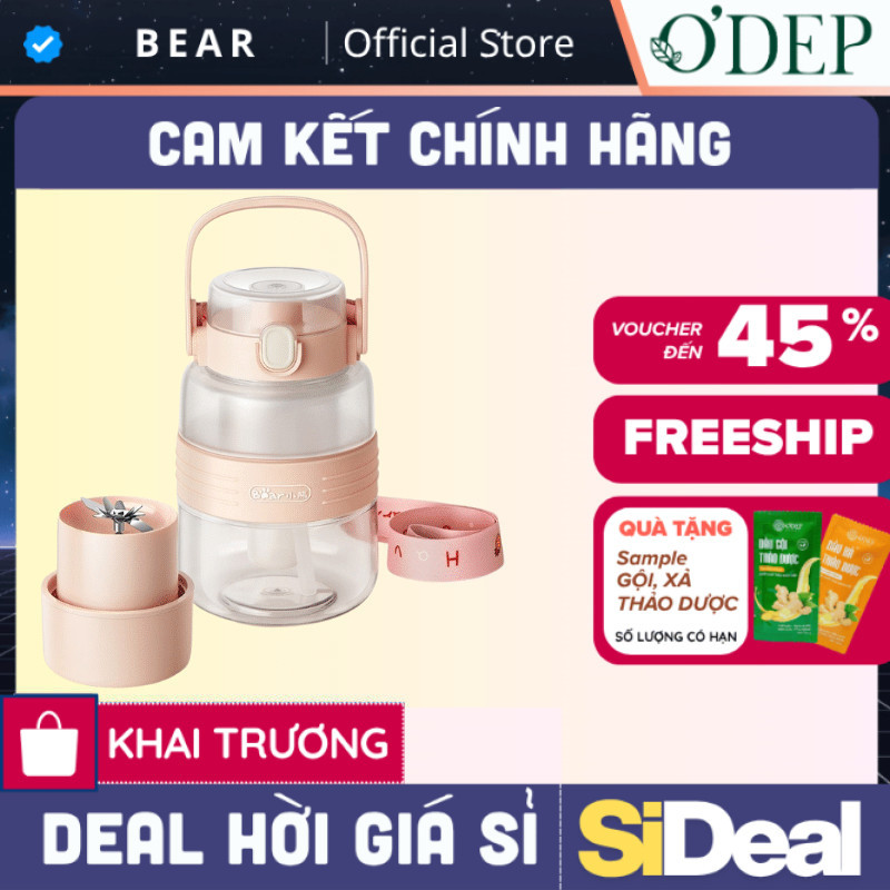 Máy xay sinh tố cầm tay Bear LLJ-P10X5, Hàng chính hãng - SIDEAL SIL
