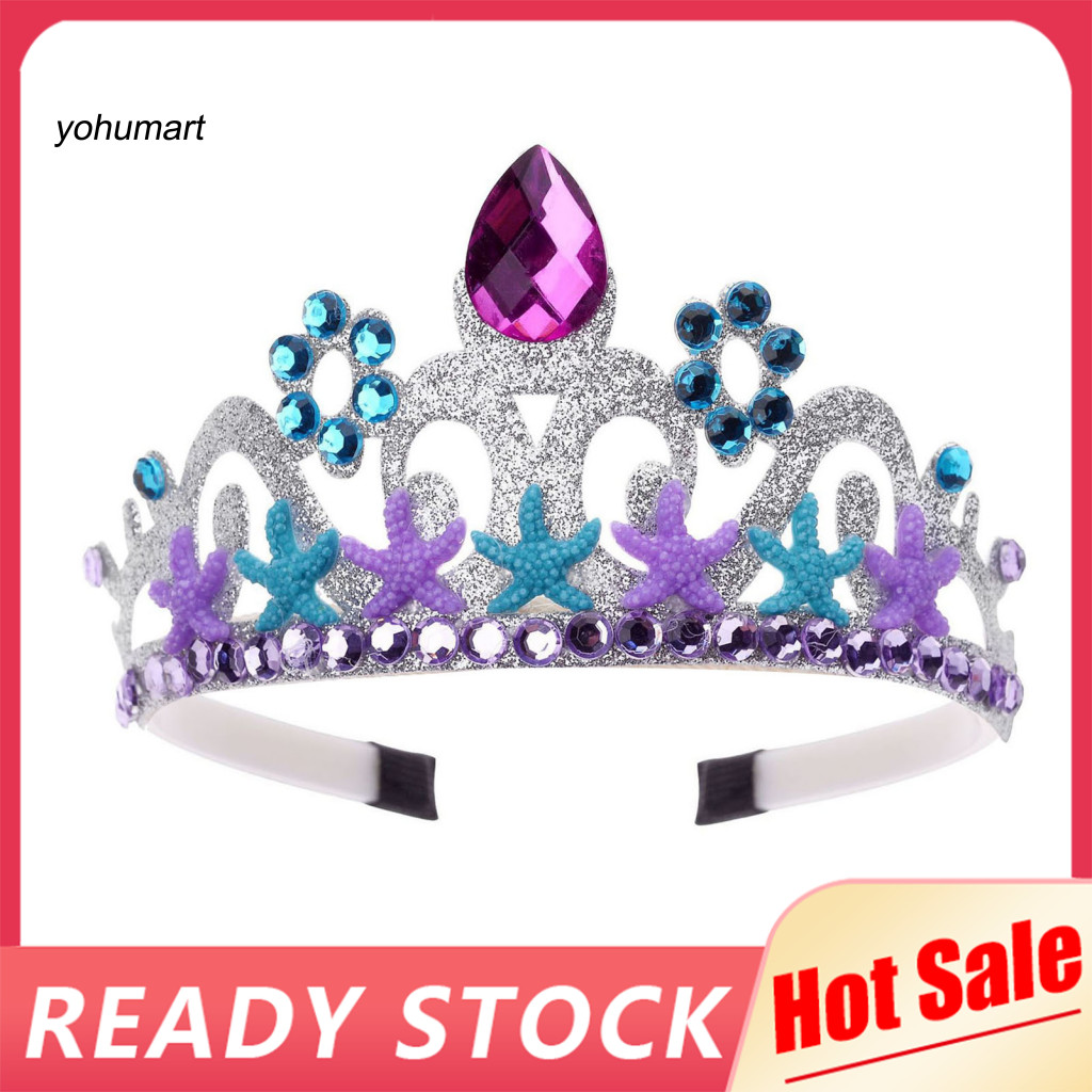YOH Baby Crown Headband Ocean Starfish Baby Headband Ocean Starfish Nàng Tiên Cá Công Chúa Băng Đô K