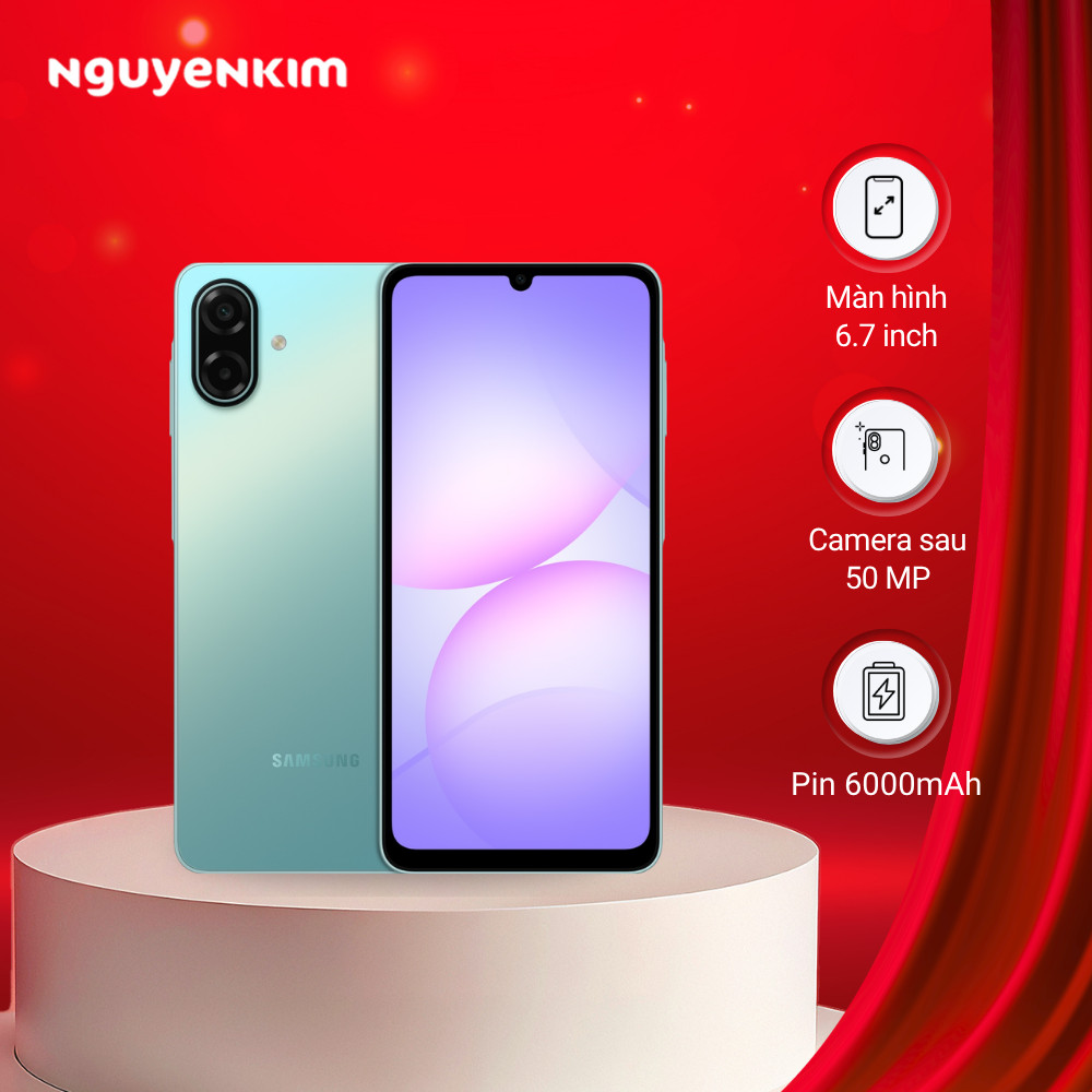 [Mới 2026] Điện thoại Samsung Galaxy A07 5G (4GB/128GB) Xanh