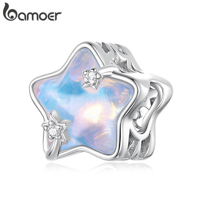 Bamoer Charm Chụp Ngôi Sao Mặt Dây Chuyền DIY Cho Vòng Tay Quà Tặng Cho Nữ YIC150