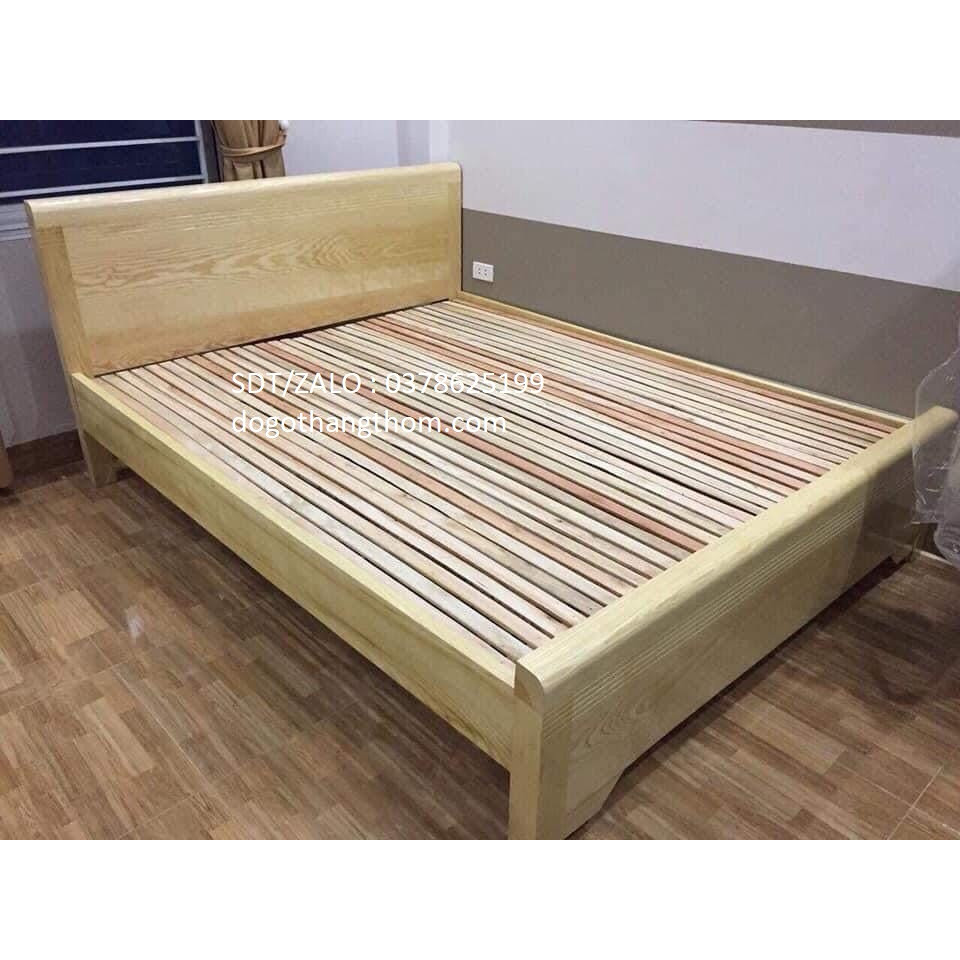 giường ngủ gỗ sồi 1m6x2m , hàng mới