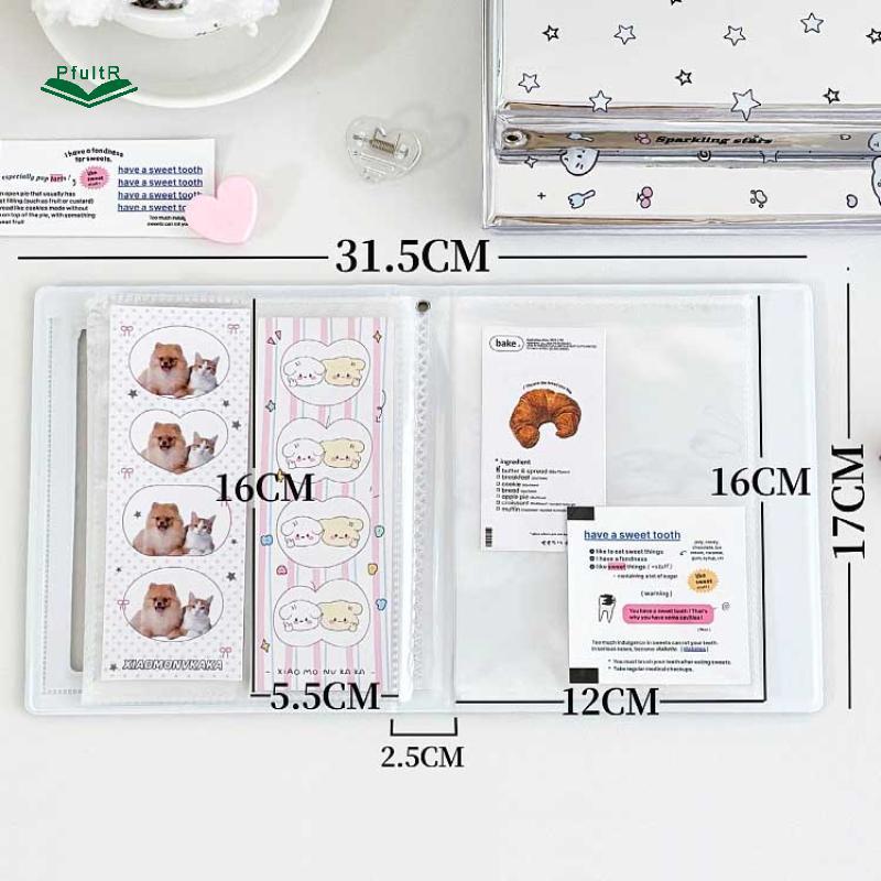 PfultR Phim Hoạt Hình 4 Lưới Idol Card Photo Booth Album Cho 40 Chiếc 2x6 Inch Dải Ảnh Đánh Dấu Tran