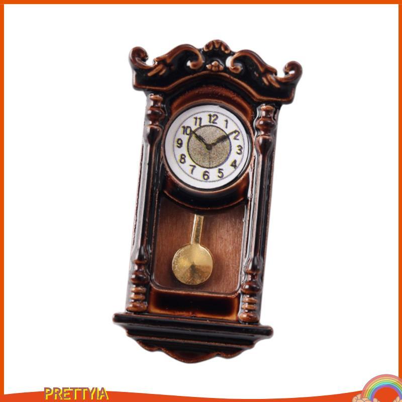 1: 12 Đồng hồ La Mã Đồng hồ La Mã DIY Accessoire Chơi Đồng hồ con lắc Mini cổ điển