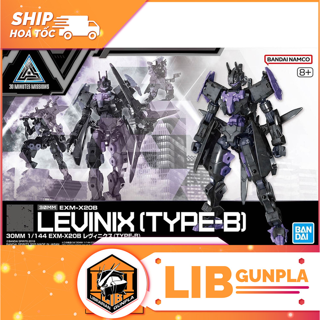 Đồ chơi mô hình lắp ráp Bandai 30MM 1/144 EXM-X20B Levinix - TYPE-B