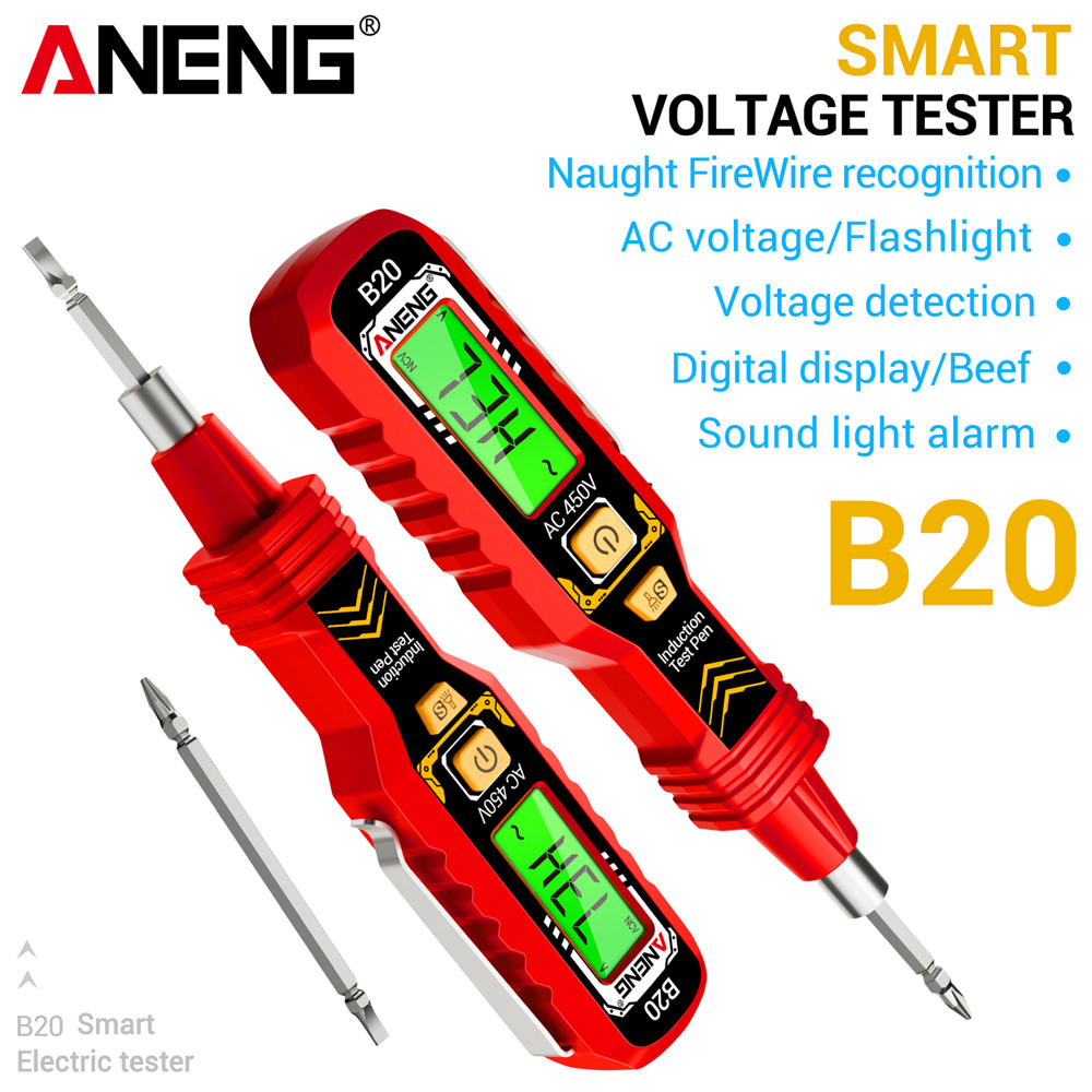 ANENG B20 Cách Nhiệt Bút Điện Áp Đôi Đầu Tua Vít Sử Dụng Kép Có Rãnh Chữ Thập Vít Driver Đồng Hồ Sửa