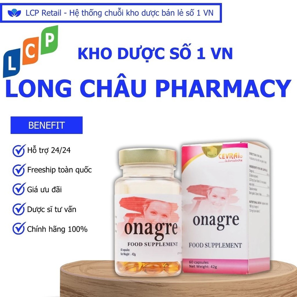Viên uống Onagre Cevrai hỗ trợ sức khỏe phụ nữ trong giai đoạn tiền kinh nguyệt, tiền mãn kinh và mã