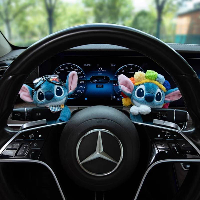 Plush Stitch Car Luxury Block Decoration Stitch Star Baby Trendy Car Decoration Cute ETHB