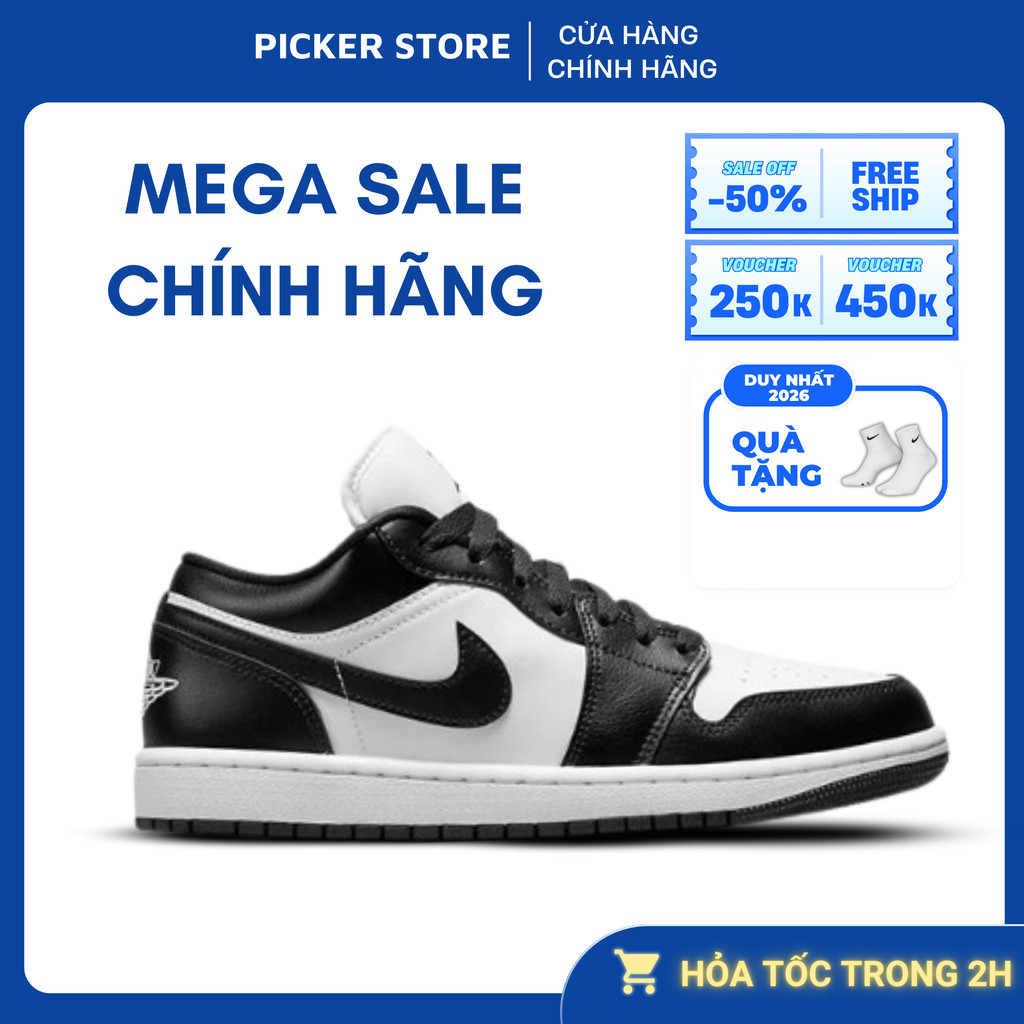 Giày Air Jordan 1 Low Panda DC0774-101 chính hãng thể thao, Jordan 1 Panda chính hãng PICKER SHOES