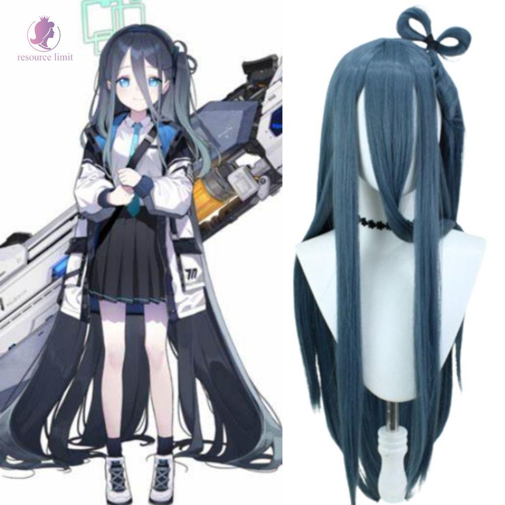 Tóc giả cosplay Tendou Arisu, chịu nhiệt màu xanh, phù hợp cho nhân vật anime với kiểu dáng dài thẳn
