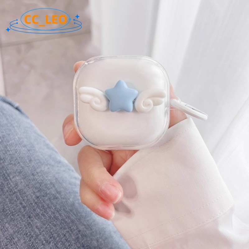 for Anker Soundcore R50i NC Case Clear TPU Soft Case Cute Keychain Pendant Suitable for Soundcore R5