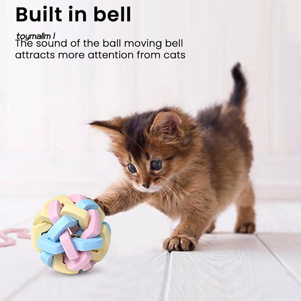 [TM] Răng Đồ Chơi Thú Cưng Nhiều Màu Sắc Cho Chó Nhai Bóng Có Chuông – Đồ Chơi Lắc Tay Cao Su Cho Ch