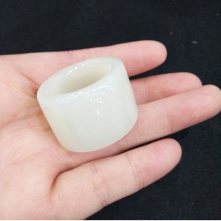 Hetian Ngọc Hạt Chất Liệu Nhẫn Nam Phong Cách Hetian Ngọc Trắng Ngọc Nhẫn Cờ Lê Ngón Tay Rời Đá Thô 