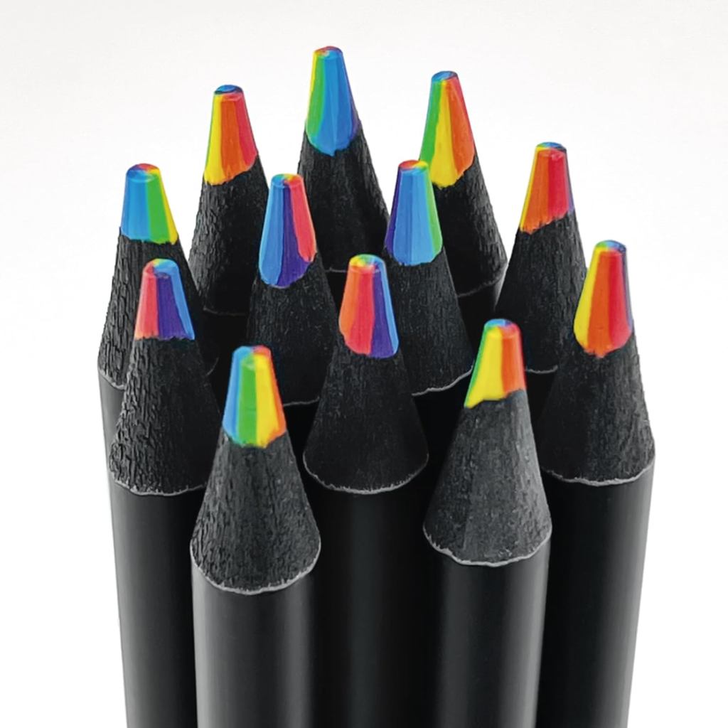 OHOME Stocking Stuffers - 12 Bút chì màu cầu vồng - Đồ thủ công trò chơi Giáng sinh cho trẻ em, Bộ d