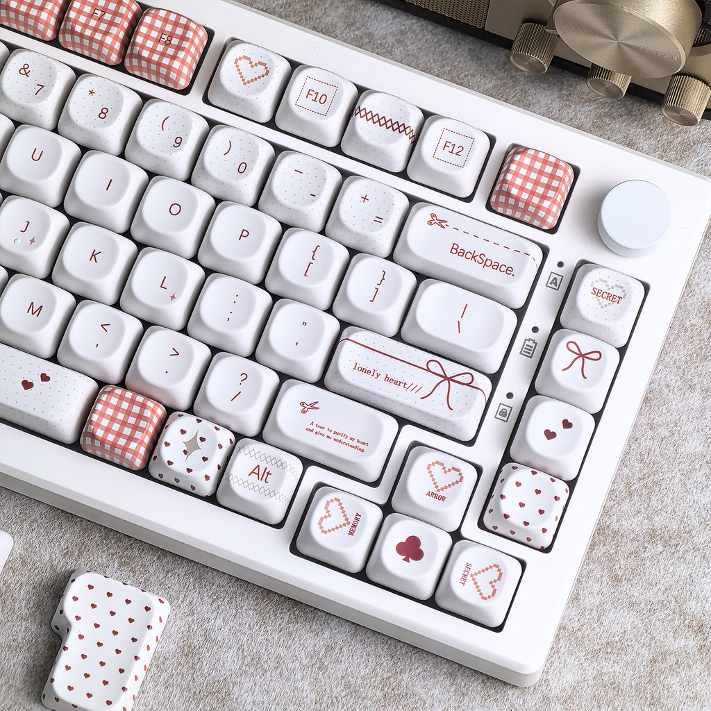MAIMOOO Sweet Kiss Keycap 130 Phím MOA / Cherry Profile PBT Aula F75 F99 RK100 Nhuộm Thăng Hoa Cơ Ke