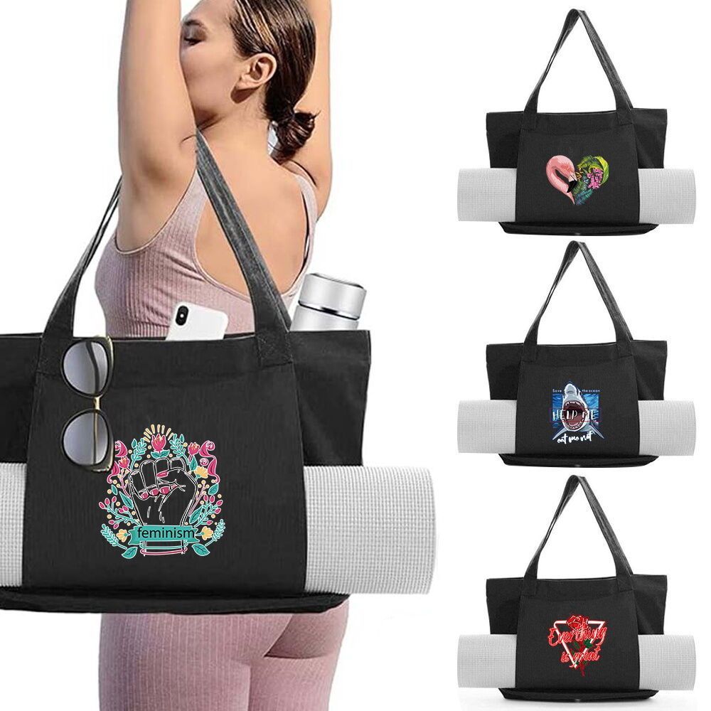 Gym Bag with Yoga Mat Holder Multi Pocket Sport Bag Portable Yoga Bag Color Series