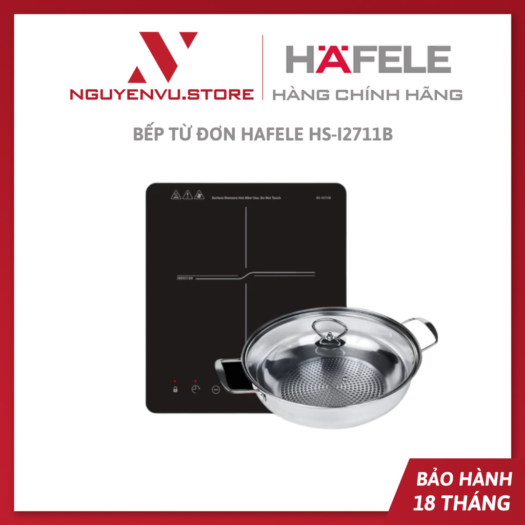 [KHO HN-HCM] Bếp từ đơn Hafele HS-I2711B - Kèm nồi - 536.61.890 - Hàng Chính Hãng
