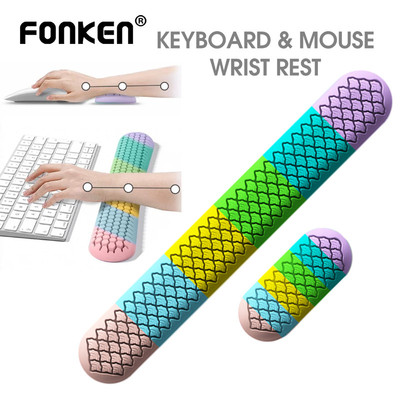 Bàn Phím Fonken Cổ Tay Còn Lại Chuột Silicon Miếng Lót Cổ Tay Bảo Vệ Tay Dây Đeo Tay Thoải Mái Cho Trò Chơi Văn Phòng Làm Việc