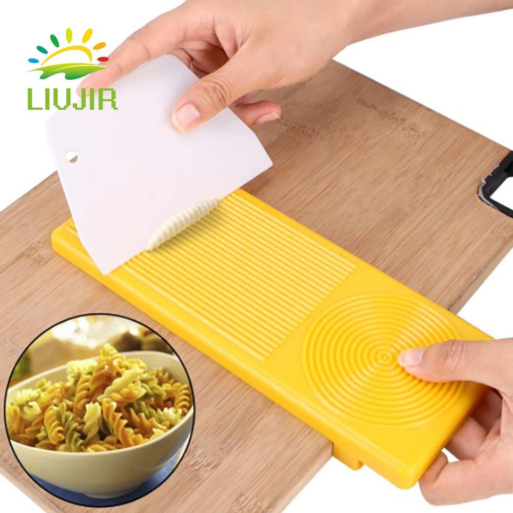 LIUJIR Pasta Board Spaghetti Gnocchi DIY Macaroni Maker Board Panel Handmade Chảo Nướng Khuôn Tiện Í